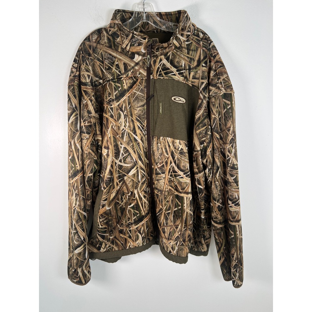 EUC! Drake MST Endurance Hybrid Waterfowl Full Zip Camo Jacket Size 3X Mossy Oak